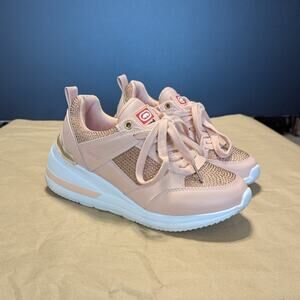 Ecko Unlimited Red Georgina Pink Studded Rhinestone Embellished Sneakers Womens
